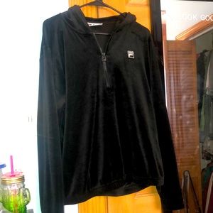 FILA Velvet Hooded Quarter Zip